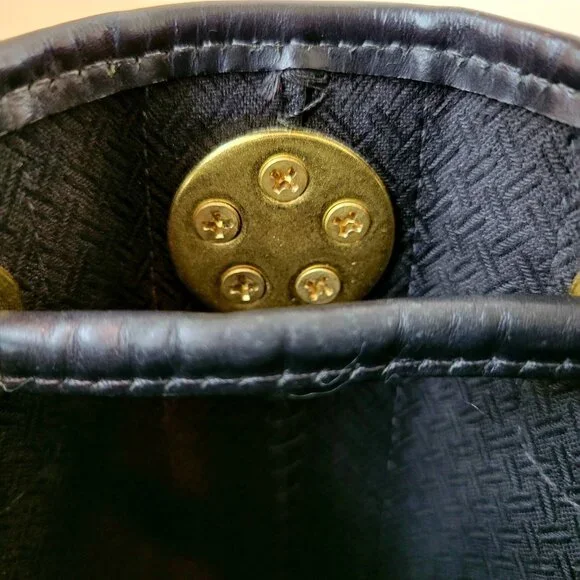 Vintage Dooney & Bourke Black Canvas Drawstring Tote | Made in USA - Picture 8 of 16